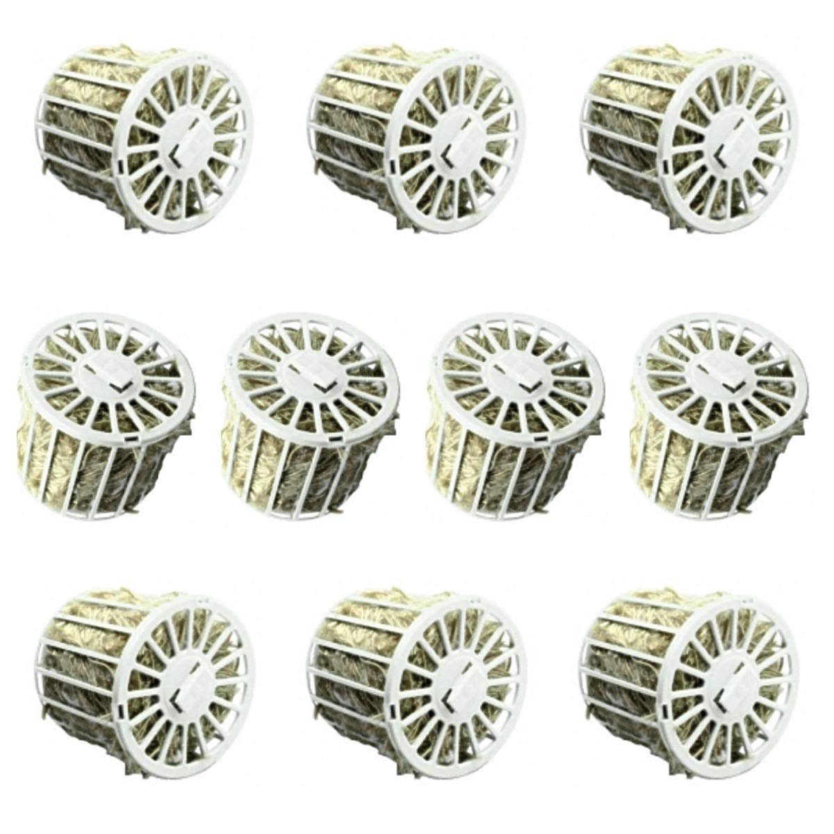 Nesting Material Holders 10 Pack Jute Filled for Cage Canary, Finch, Budgie