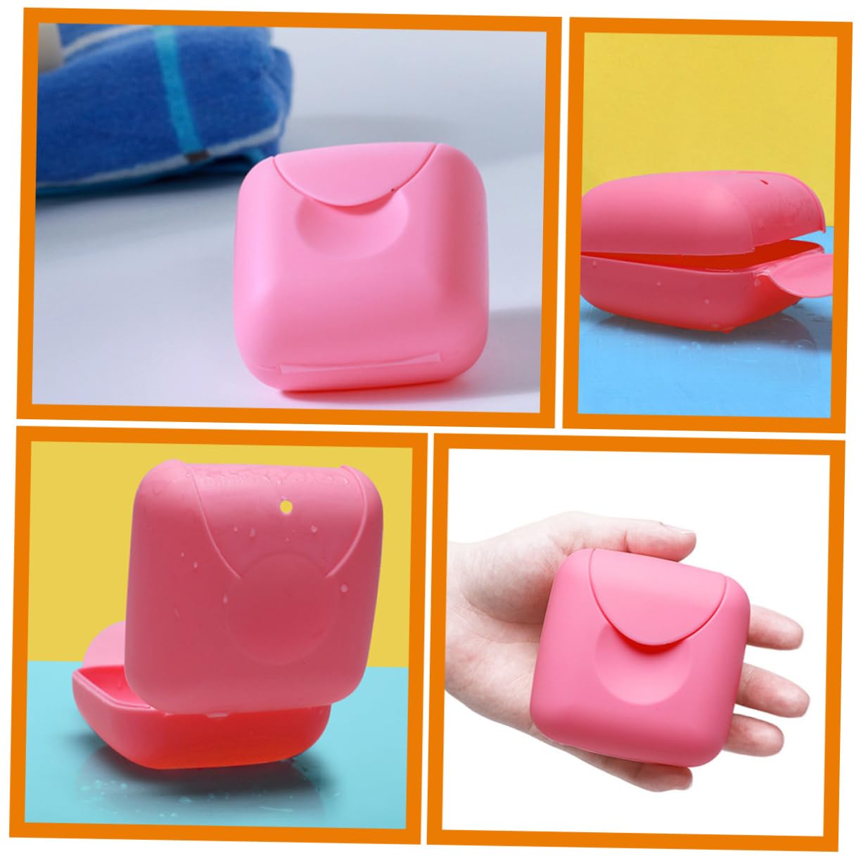 FRCOLOR 4sets Plastic Case Portable Travel Storage Box for Women Lightweight and Easy to Carry 2pcs*4