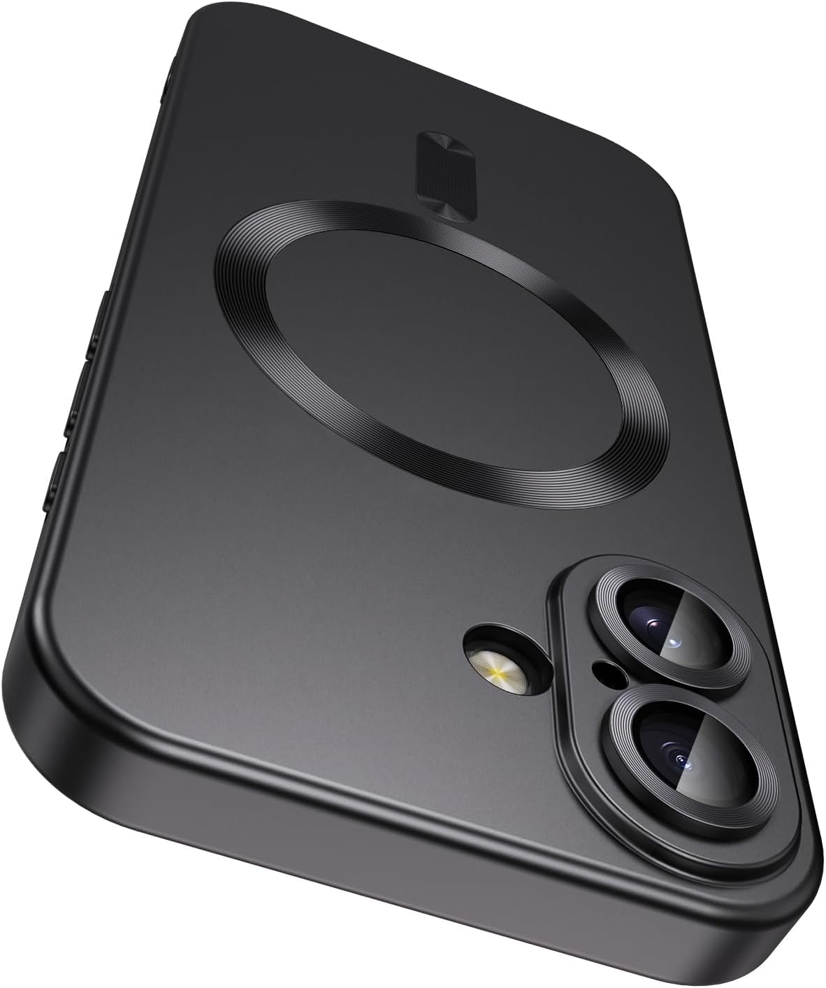 DIZORO Magnetic Case for (iPhone 17 Case) [Compatible with MagSafe][Built-in Camera Lens Protector] Slim Soft Silicone Bumper Shockproof Metallic Luster Back Cover Phone Case (Black)-image-20