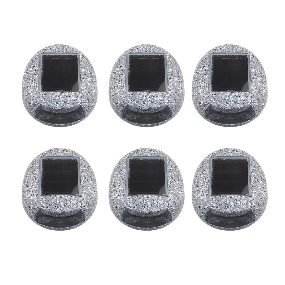 Bedler Solar Garden Lights Outdoor Stone Shaped Waterproof Rock Lght White LED Landscape Lighting Pathway Stairway Lawn Lamp For Lawn, Patio, Yard Walkway, Driveway Landscape Lighting