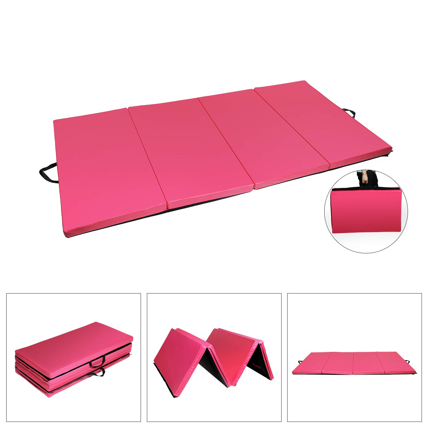 CCLIFE Colchoneta Plegable Gimnasia Espuma 180x80x5cm 200x100x5cm Antideslizante Resistente