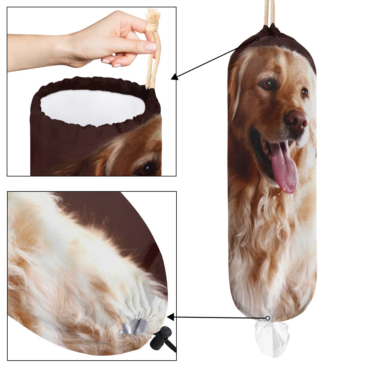 Sac À Linge Extra Large Avec Cordon De Serrage, Noir Et Bleu, Sac De Rangement For Vêtements