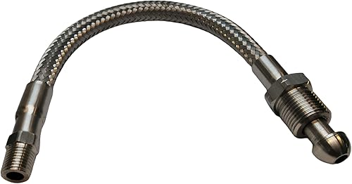 Miniatura 2 de Coleta reguladora de propano mejorada, POL x 14 pulgadas NPT macho, 12 pulgadas de longitud, manguera flexible de metal de acero inoxidable SUS304