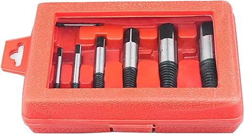 Miniatura 3 de Rongon Juego de 8 extractores de tornillos, kit de extractor de pernos pelados, de acero al carbono, para quitar fácilmente pernos rotos, tornillos