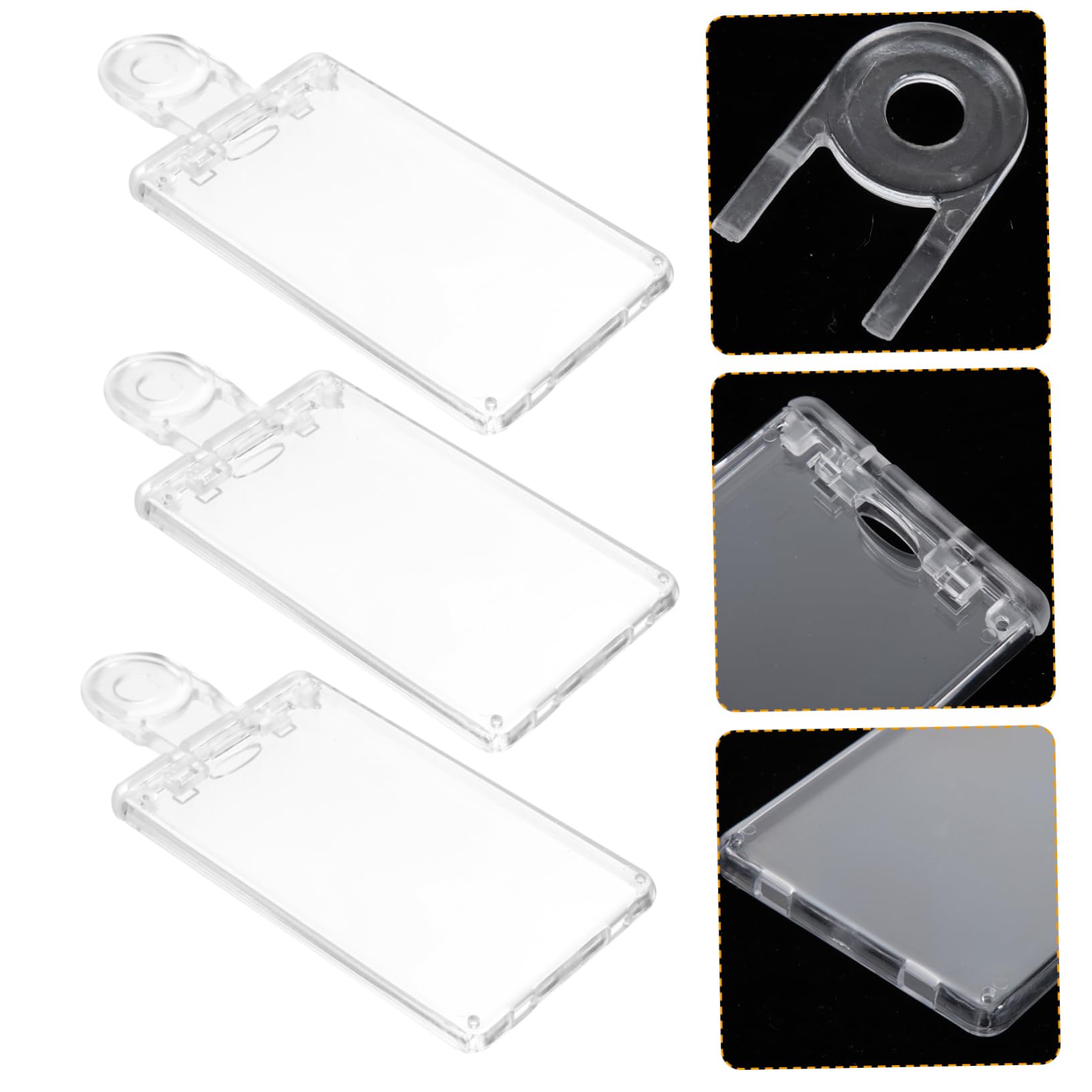 Operitacx 12 Pezzi Porta Carte Trasparenti Coperture Protettive Per Carte Porta Badge Identificativo Con Chiusura Porta Carte Per Biglietti Da Visita Porta Badge Orizzontale Custodia Per