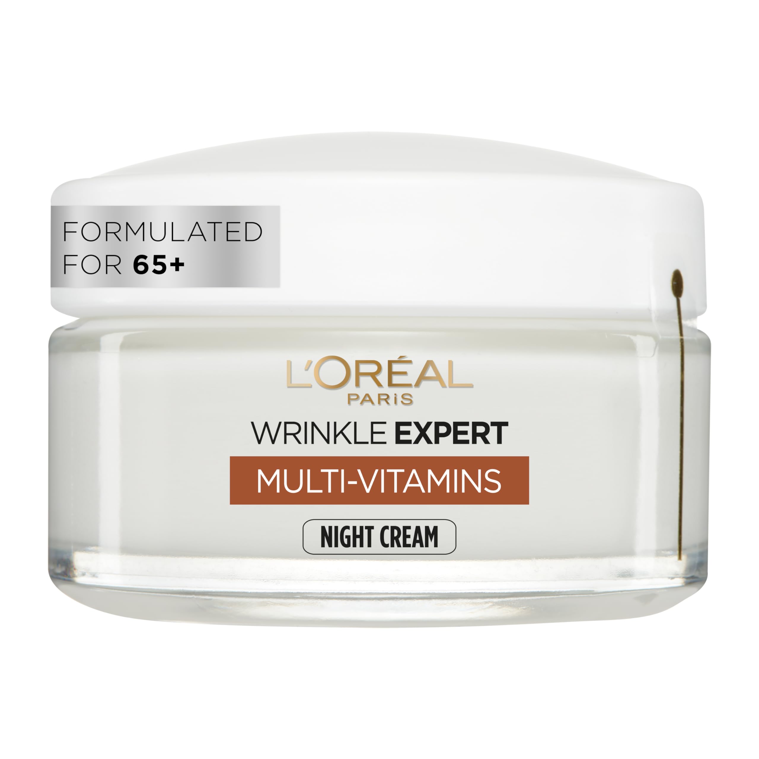 L'Oreal Paris Wrinkle Expert Anti Wrinkle 65+ Night Cream, Moisturiser Specifically Formulated to Nourish & Restore Mature Skin Overnight, Reducing appearance of wrinkles & Enhancing Firmness, 50ml