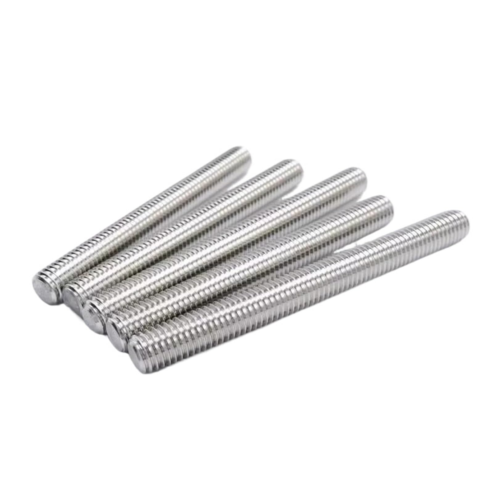 Perno de barra de varillas completamente roscadas de acero inoxidable 304 M3 M4 M5 M6 M8 M10 M12 Longitud 16/20/25/30/40/45/50-130 mm(M12,250mm)