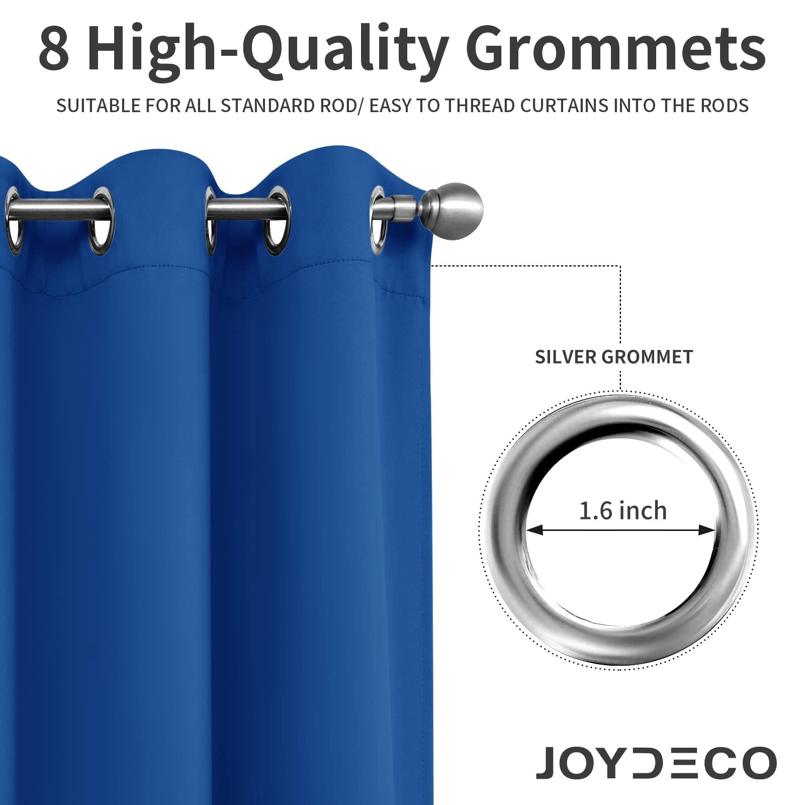 Joydeco Blackout Curtains 72 inches Long 2 Panels Set, Thermal Insulated Long Curtains & Drapes 2 Burg - Image 4