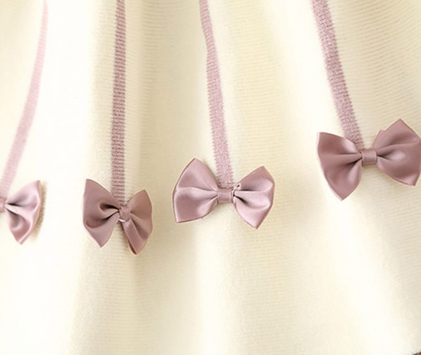 Para niñas festivas niños pequeños niños pequeños bebé niña manga larga patchwork Bowknot suéter princesa vestido trajes en línea damas