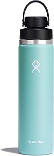 Water Bottle - Insulated Stainless Steel - Wide Mouth Chug Lid, Non Spill, Leakproof in 24 Oz Dew