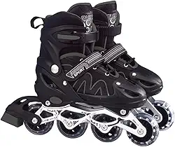Patins Roller Ajustável Inline 4 Rodas Adulto Rodinha Led