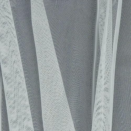 1m Organza Stoff zum Nähen Meterware Dekostoff Hauchzart Fein Durchsichtig | zum Dekorieren Basteln 150cm breit | leichter Glanz Stoffe für Gardine Vorhänge Tischdecken Deko Schals (005 Weiß)