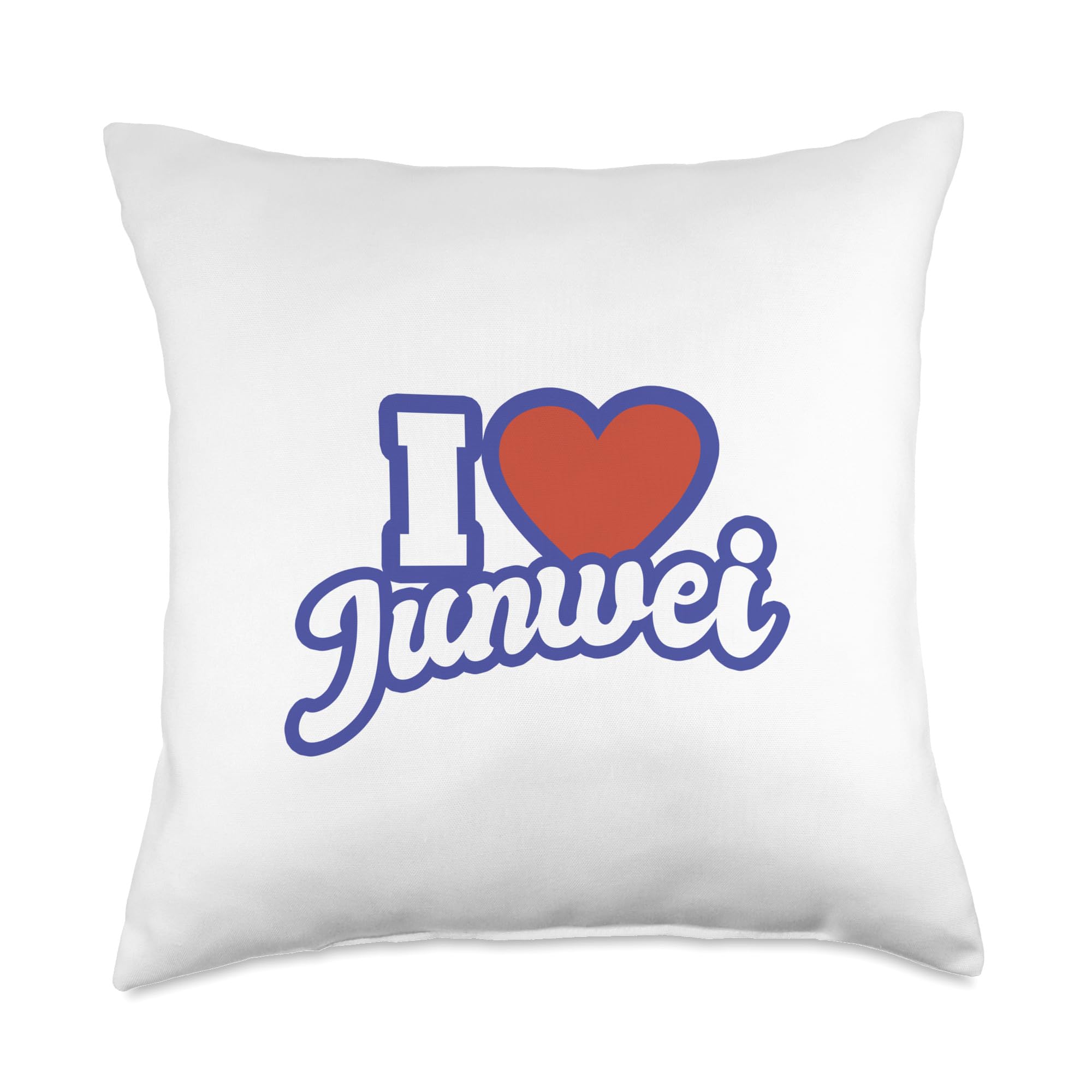 I Love Junwei Throw Pillow