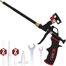 Detachable Spray Foam Gun Expanding Foam Gun Upgraded Teflon Pro Foam Dispensing Gun Sealant Insulating Foam Gun Pu Foaming Insulation Applicator, Black