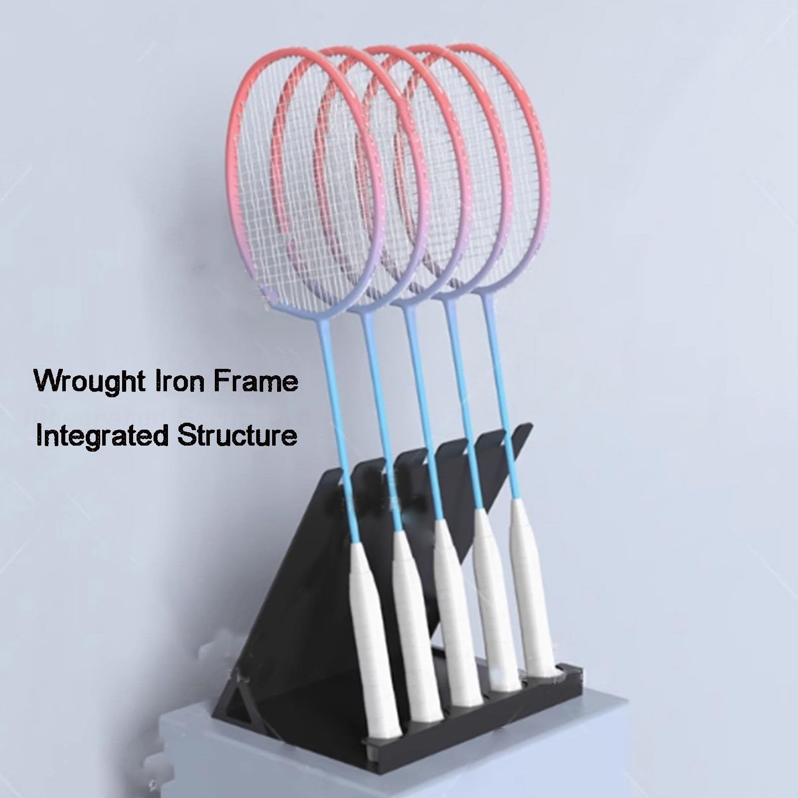 Supporto For Racchette Da Tennis,Supporto For Racchette Da Tennis Da Tavolo E Da Badminton, Può Contenere 5 Racchette, Adatto For Casa, Scuola, Palestra, Negozio