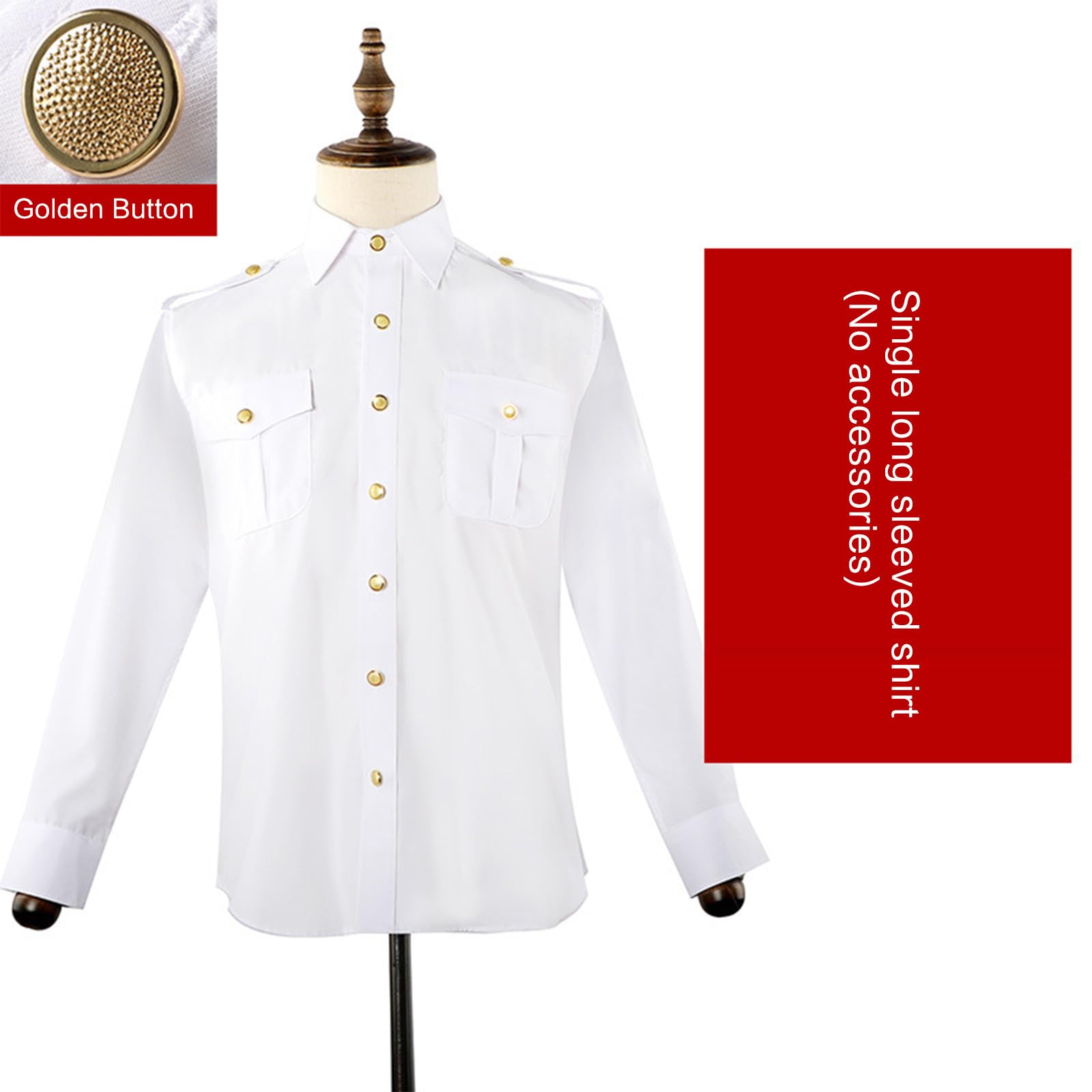 Camicia a maniche lunghe da uomo elegante con risvolto camicetta con tasca frontale casual top per ospitalità e servizio professionale a maniche lunghe