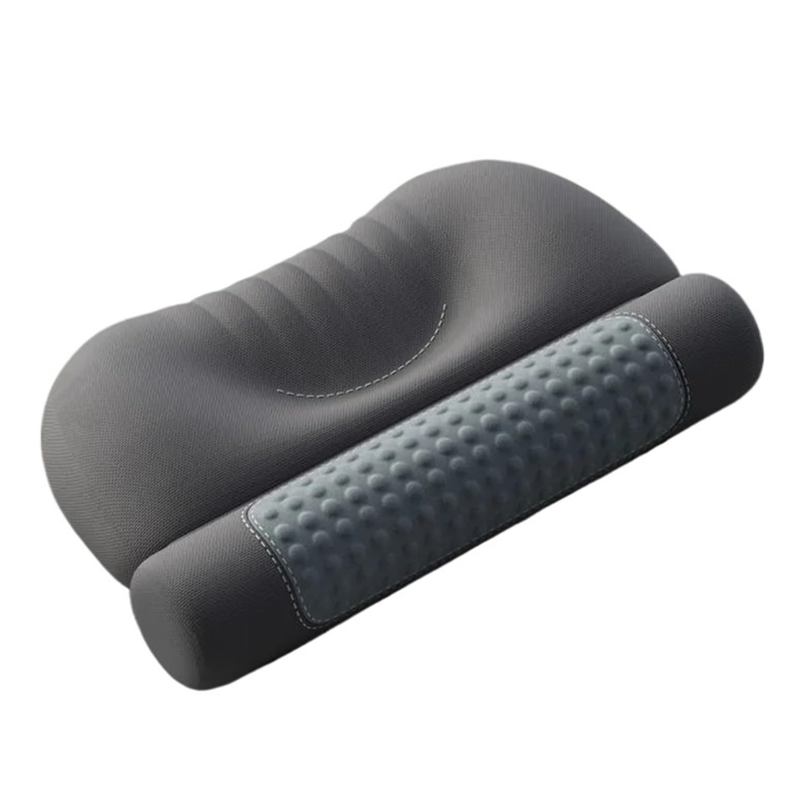 Almohada cervical gris para un descanso reparador y noches de terapia herbal