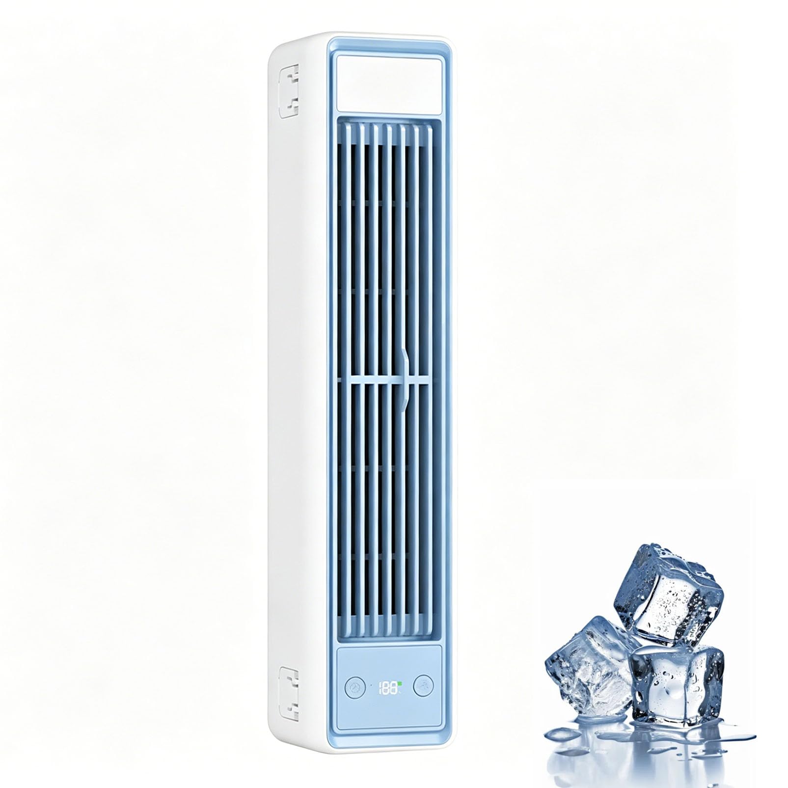 Ventilateur tour sans pales oscillant de 80 cm avec télécommande et batterie 3600 mAh pour bureau