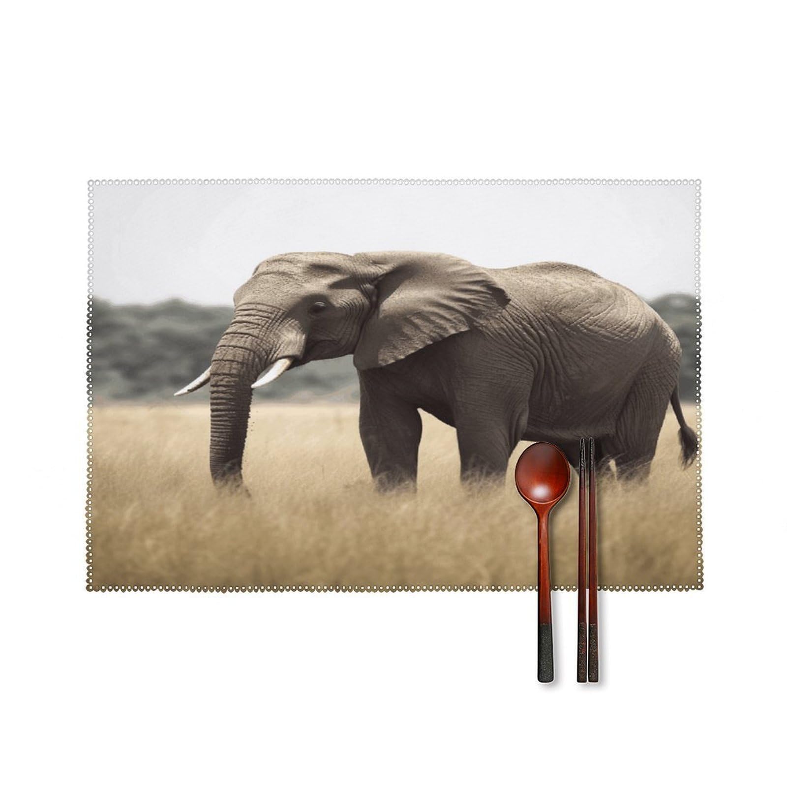 Fodpand Style Elephant Placemats Set Of 4 Place Mats Table Mats