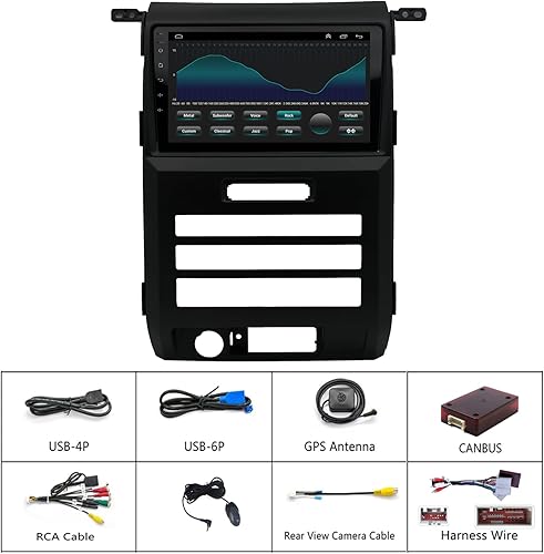 Miniatura 6 de Para Ford F150 Radio Upgrade 2009 2010 2011 2012 Android Stereo 9 pulgadas IPS pantalla táctil 2G RAM 32G ROM incorporado carplay inalámbrico