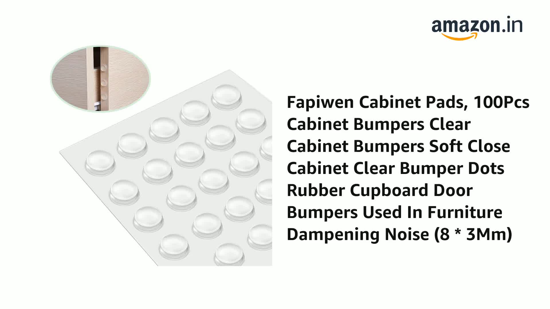 100Pcs Kabinet Deur Bumpers Clear Rubber Stoppers Bumpers Zelfklevende Kast Deur Lade Meubels Bumpers Glas Tops Snijplanken Fotolijsten 1/2 inch