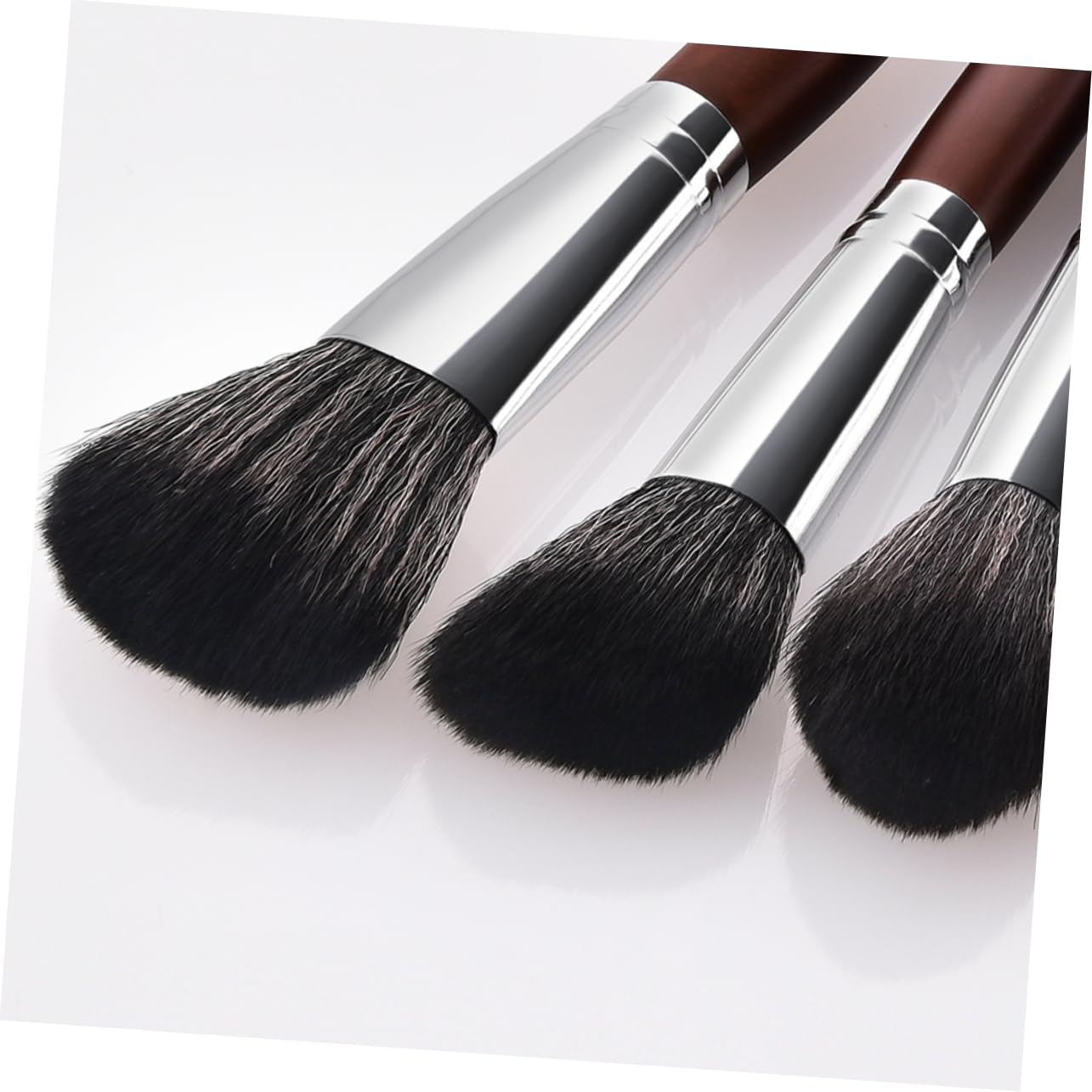 FRCOLOR Set Di 2 Pennelli Per Il Trucco Di Pennello Per Fard Con Manico in Legno E Setole in Nylon Per Donna 10 Pezzi*2