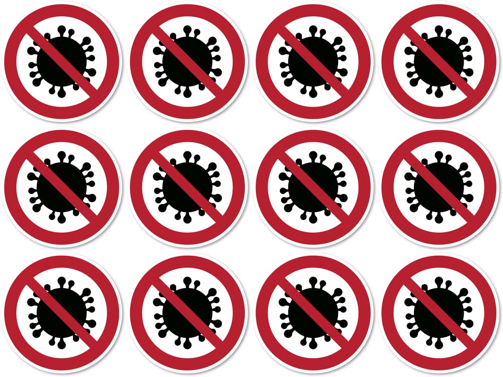 Pegatinas de 2,5 cm de diámetro, 12 unidades