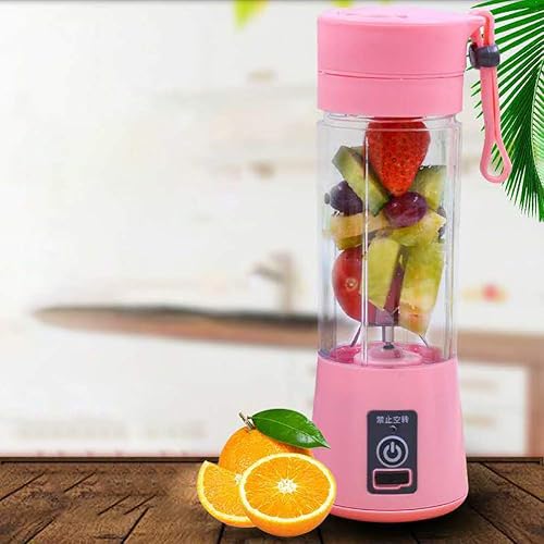 Miniatura 3 de Licuadoras de tamaño personal Batidos y batidos portátiles, máquina mezcladora de frutas de mano 12.8 fl oz vaso exprimidor recargable USB,