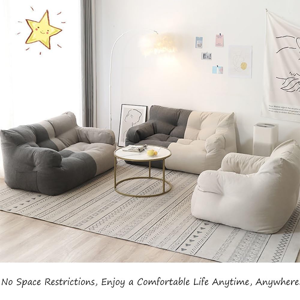 Amazon.co.jp: ビーンバッグチェア ダブルソファ レイジーソファ