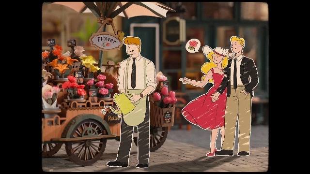 Puzzle 3D Bois ROBOTIME Chariot Fleurs - Maquette Construction Adulte Décoration