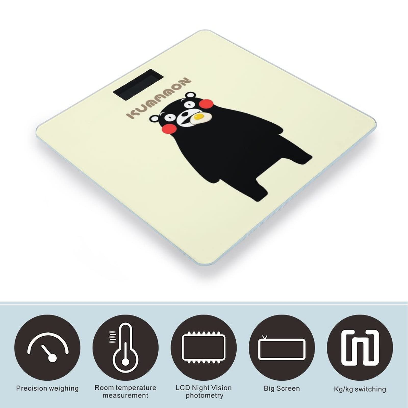 Amazon.co.jp: くまモン 体重計 高精度 ボディスケール 電源自動ON OFF