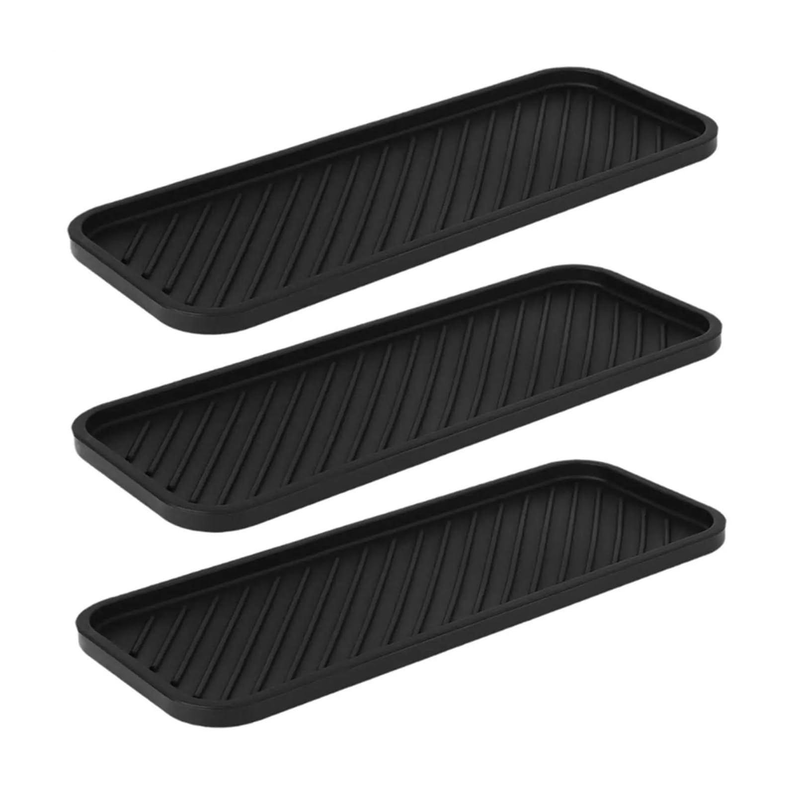 Silicone Bathroom Tray 2pcs Kitchen Sink Draining Mat Silicone Water Tray