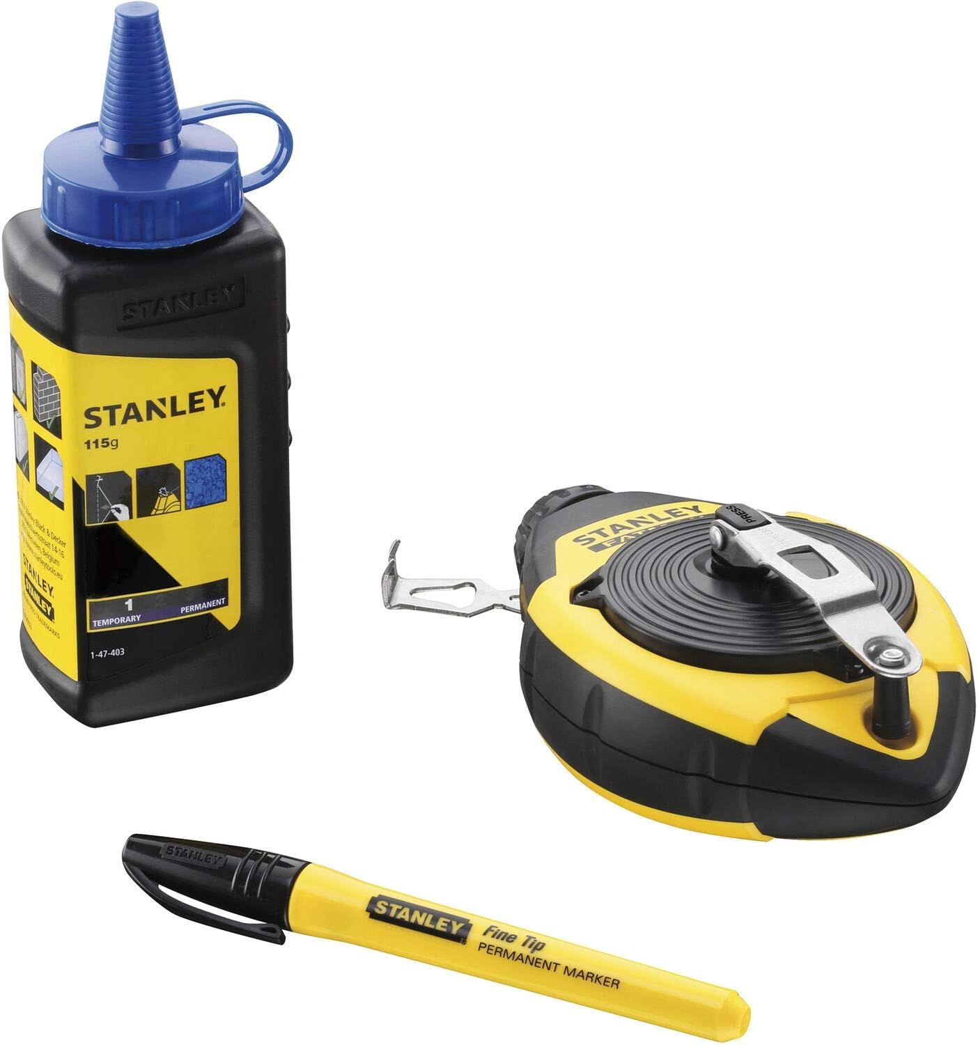 Stanley 0-47-681 Chalk Line-Set, 32yd, Multicolor