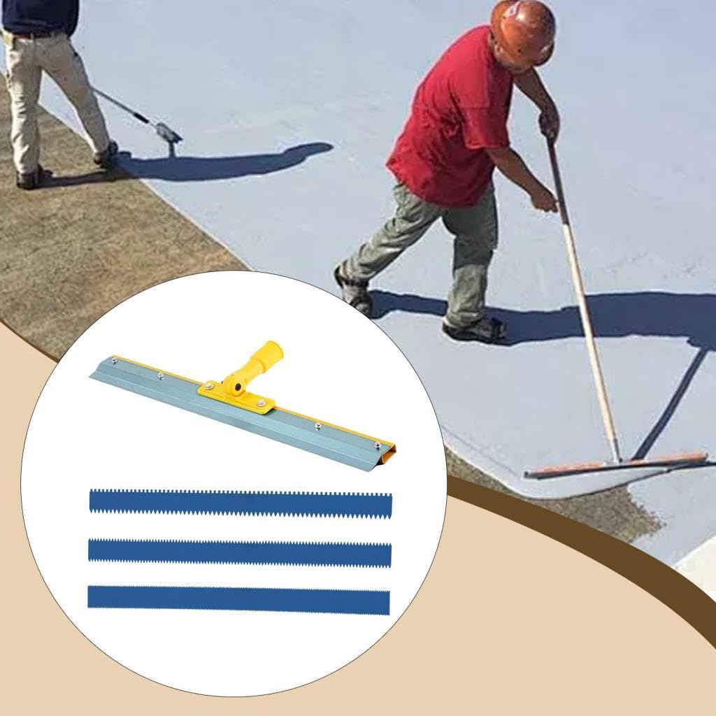 Epoxy Squeegee Espátula Extensora para Piso Nivelador Ranurado Rastrillo de Cemento Herramienta para Nivelación Elaborado en Acero al Carbono