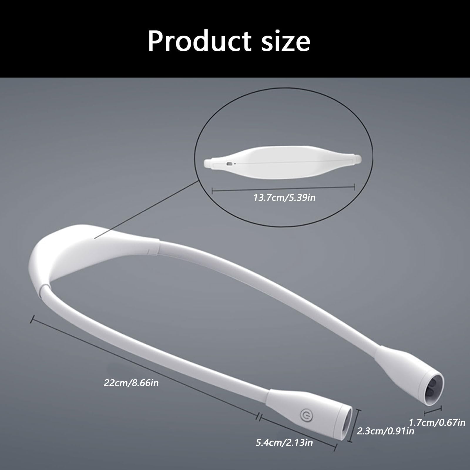 Luz LED para el cuello que protege los ojos, batería recargable, alimentada por USB, para largas horas, cómoda lectura, estudio y viajes, luz de estudio portátil