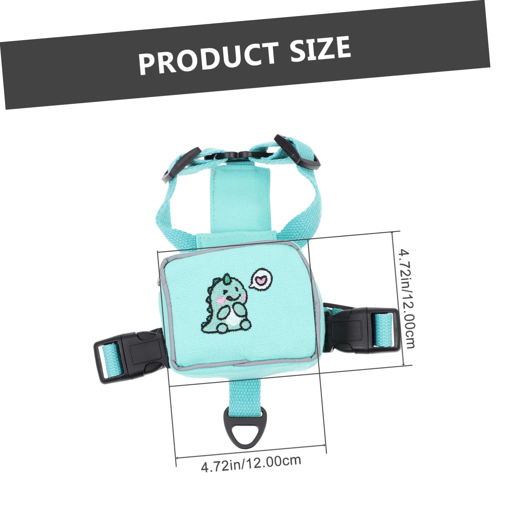 CIYODO Adorable Dog Harness Backpack with Leash Vest for Dogs for Outdoor Activities and Walking Fits Pets Dinosaur Design