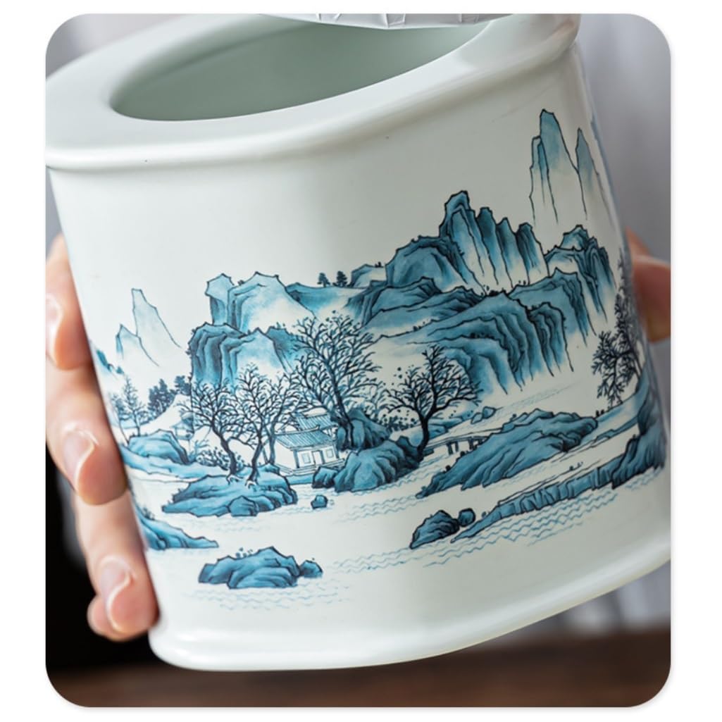 LYGSWDB Zuckerdose, Keramik-Vorratsbehälter für losen Tee, versiegeltes Glas für Küchenlebensmittel, eignet Sich zum Aufbewahren von Kaffeepulver, Tee, Zucker, Salz usw. Teedose (Farbe: A, Größe: L)
