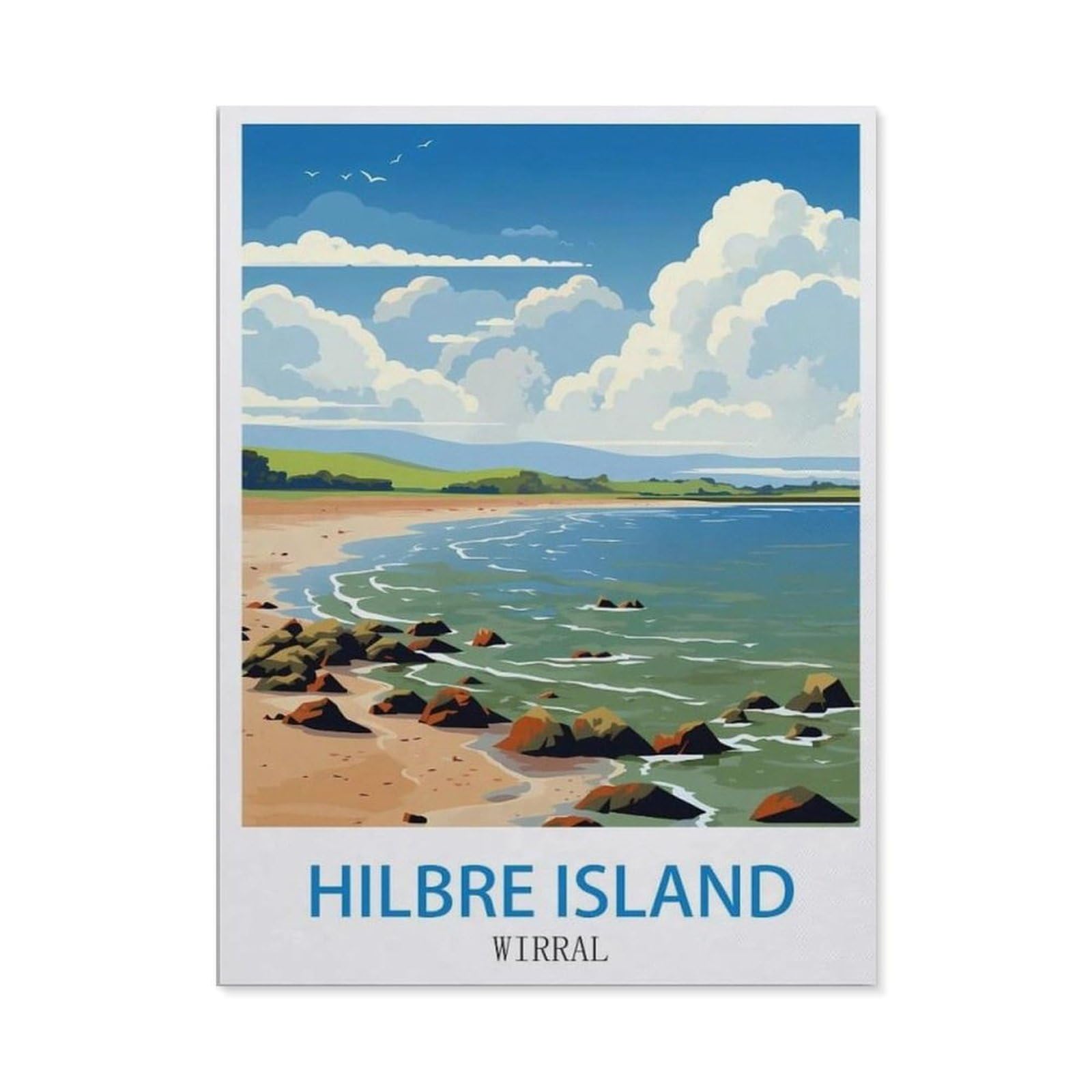 BEAYODKP DIY Diamond Art Kits，Hilbre Island Wirral（50x60cm）