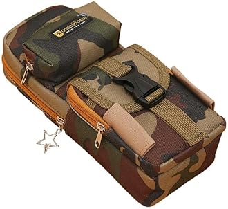 All School Bag Pencil CASE Big Size Mix, Brown Military Pencil Case