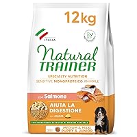 Natural Trainer Sensitive No Gluten Cibo per Cani Puppy&Junior con Salmone