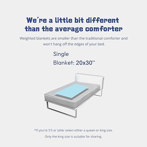 Miniatura 7 de Aimon Manta con peso para niños, 3 libras, transpirable, azul oscuro, tamaño pequeño, azul, suave y tranquila con cuentas de vidrio (20 x 30