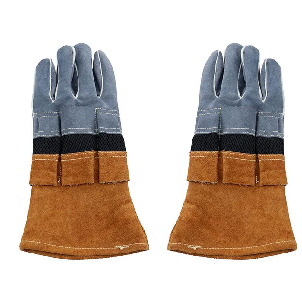 Rękawice odporne na ciepło Rękawice Grillowe Rękawice BBQ Gotowanie Mitts Mitts Piekarnik Rękawiczki do pieczenia Grill Grill (kawa 1 para) (Color : Brown)