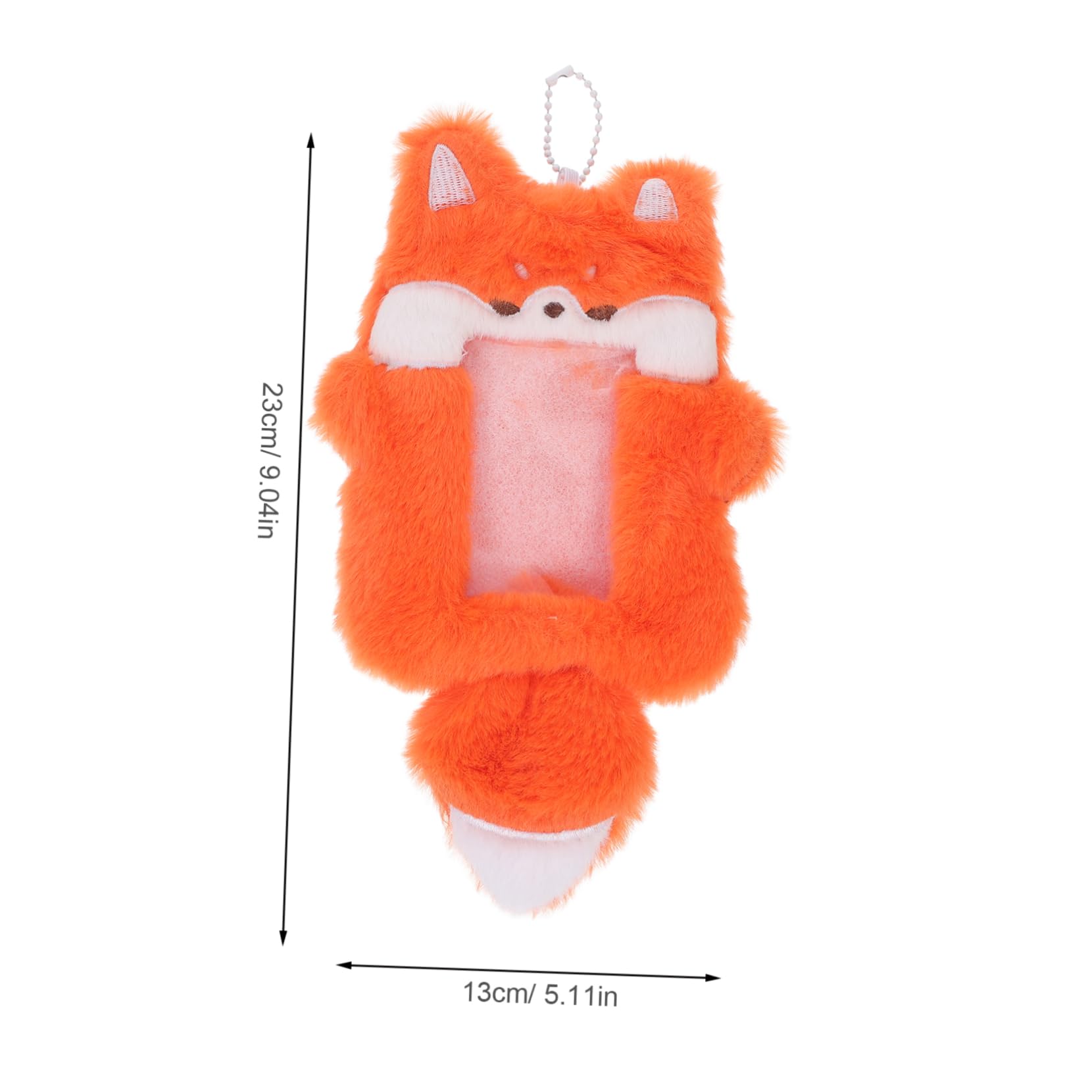 FUNOMOCYA Cute Keychain Plush Holder Animal Id Card Case Soft Fabric Photo Holder Photo Keychain for Backpack Stylish Accessory