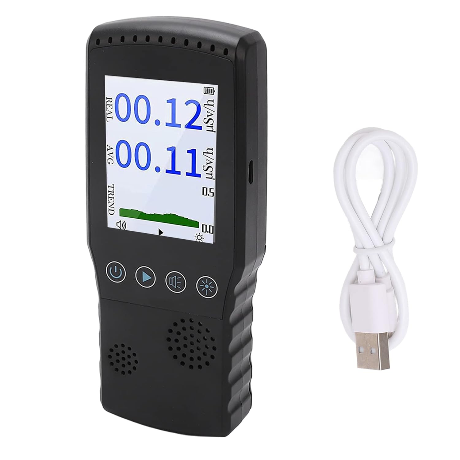 Nuclear Radiation Detector, Portable Handheld Counter, Radiation Dosimeter Radiation Monitor LCD Monitoring for Enterprises Health Radioactive Treatment (Black)