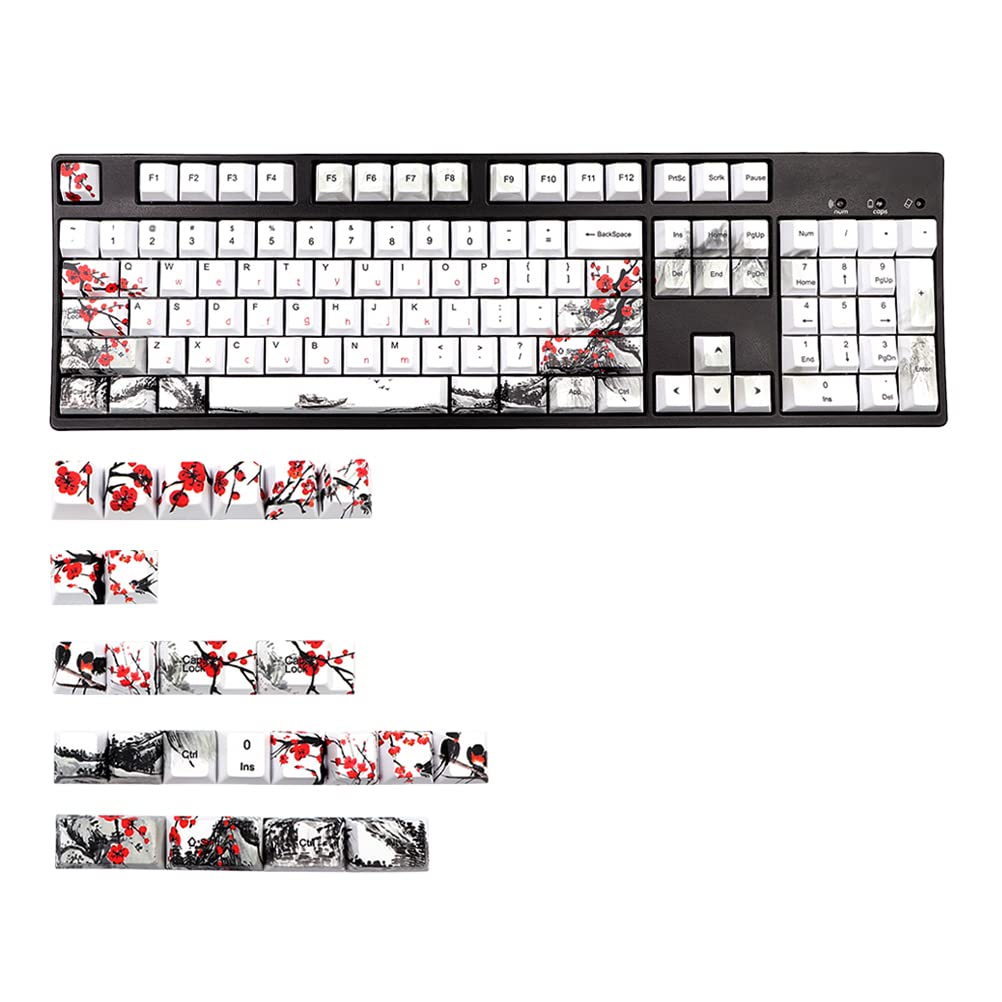 KOMBIUDA Gaming Tastatur Mechanische Tastenkappen Für Computer Tastatur Mit Schickem Muster Hohe Und Langlebigkeit