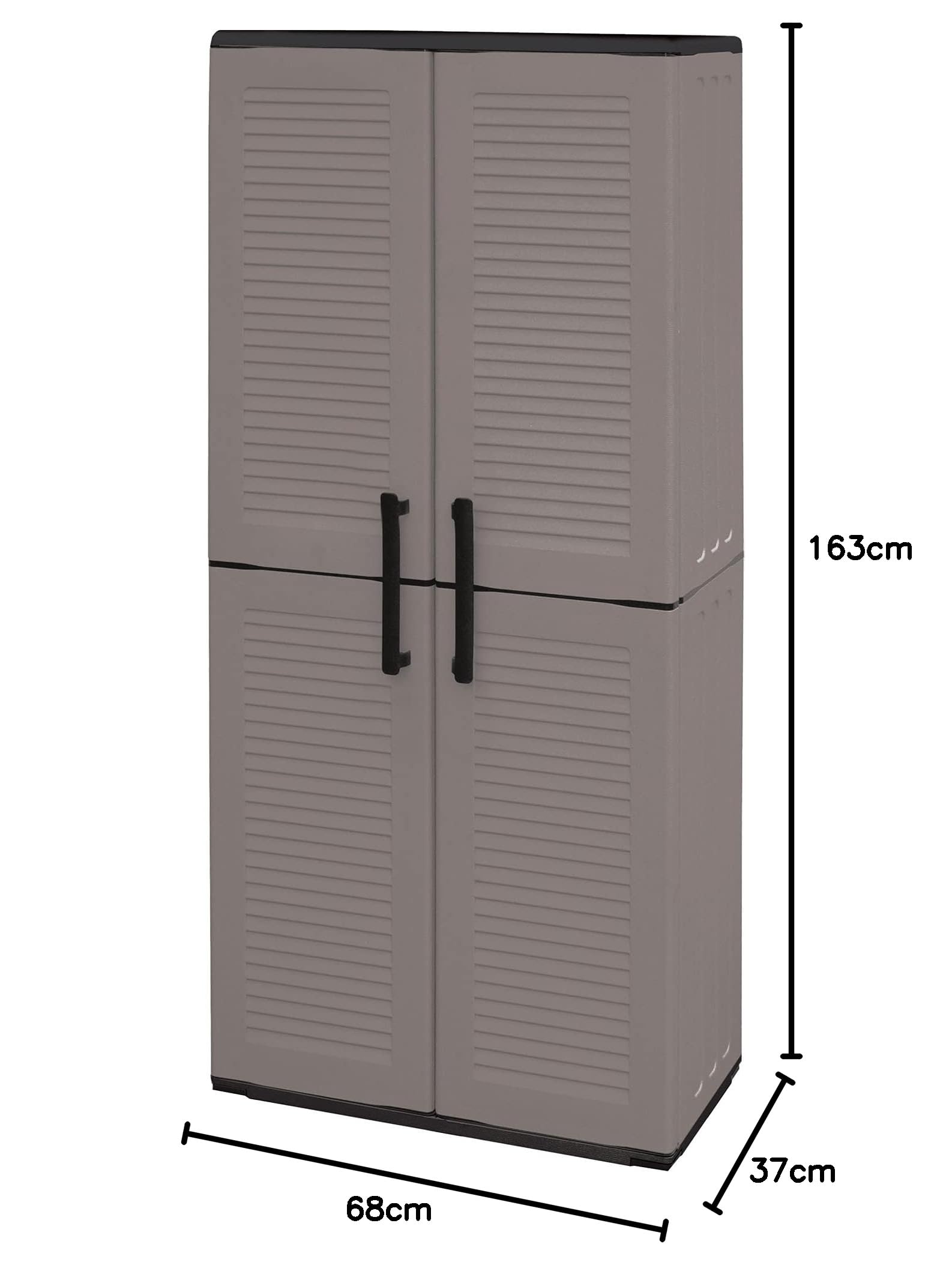 Art Plast E71/TP Armadio alto in plastica, economico, grigio/nero