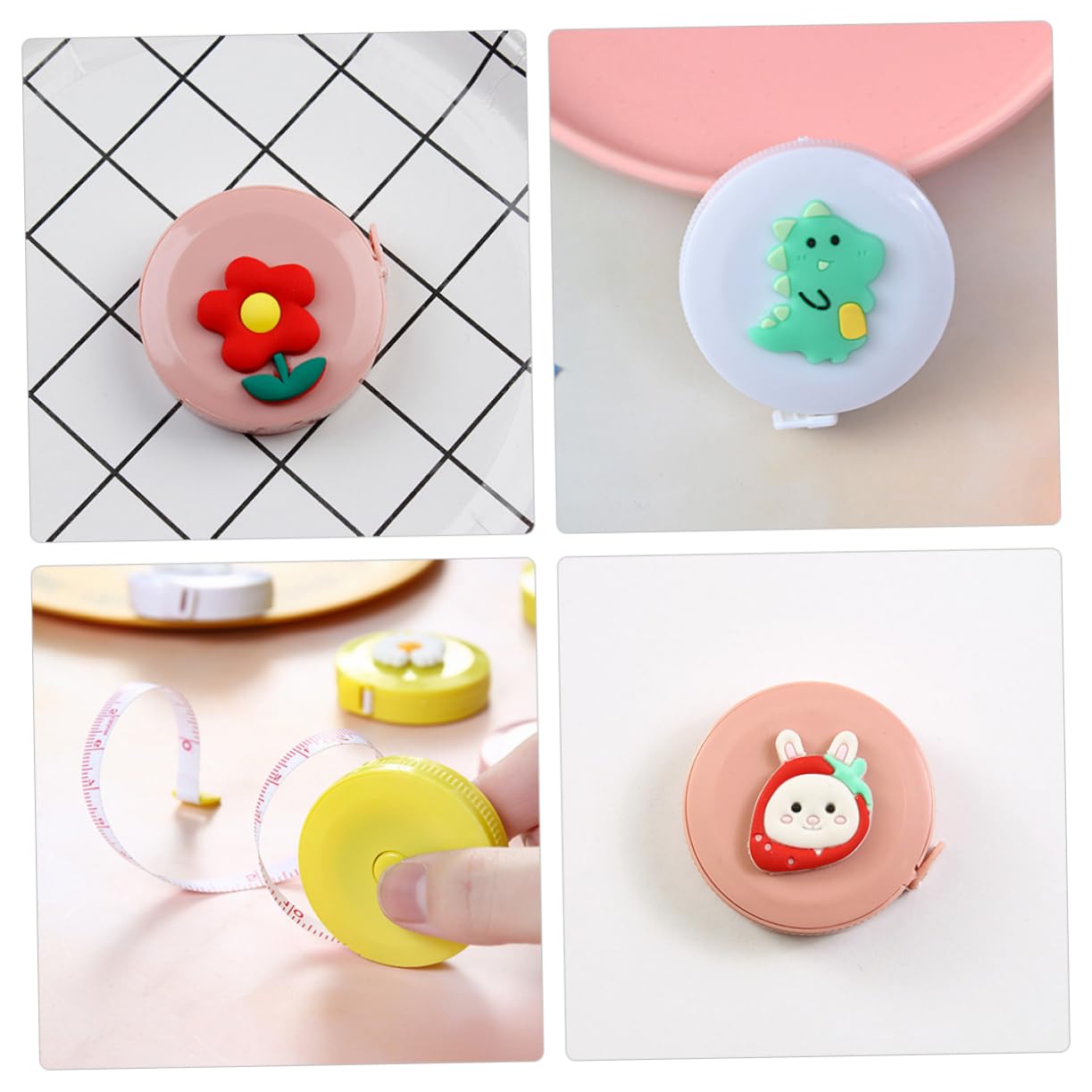 Operitacx 32piezas Cinta Retráctil Mini De Diseño Cartoon Cinta Para Costura y Manualidades Para Corporales y Proyectos De