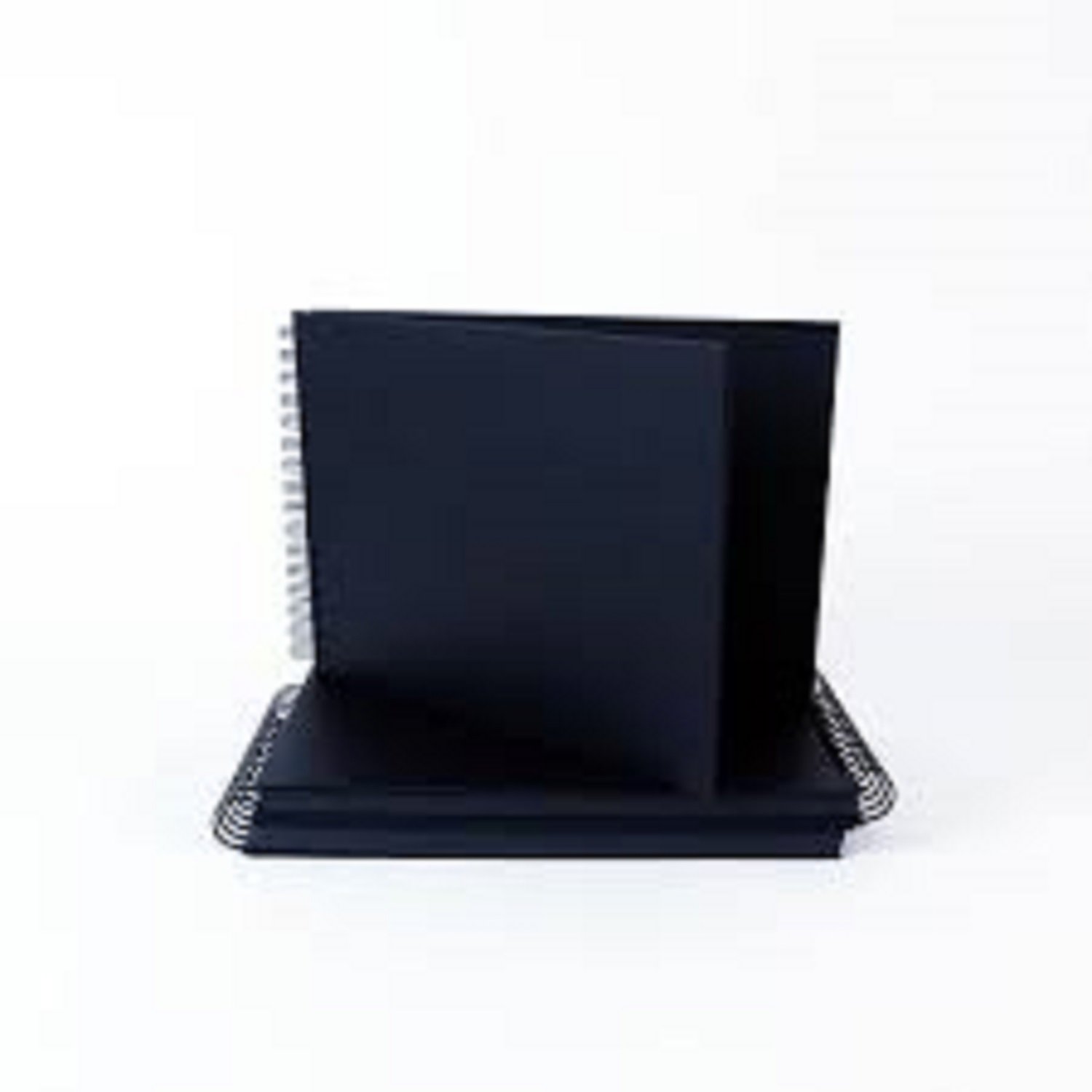 Seawhite Black A4 Landscape Card Ring Bound Art Craft Book Photo Album - 40 Sheets Of 220 Gsm High Intensity Card - Suitable For Pencils, Pens, Collages, Photos Etc.