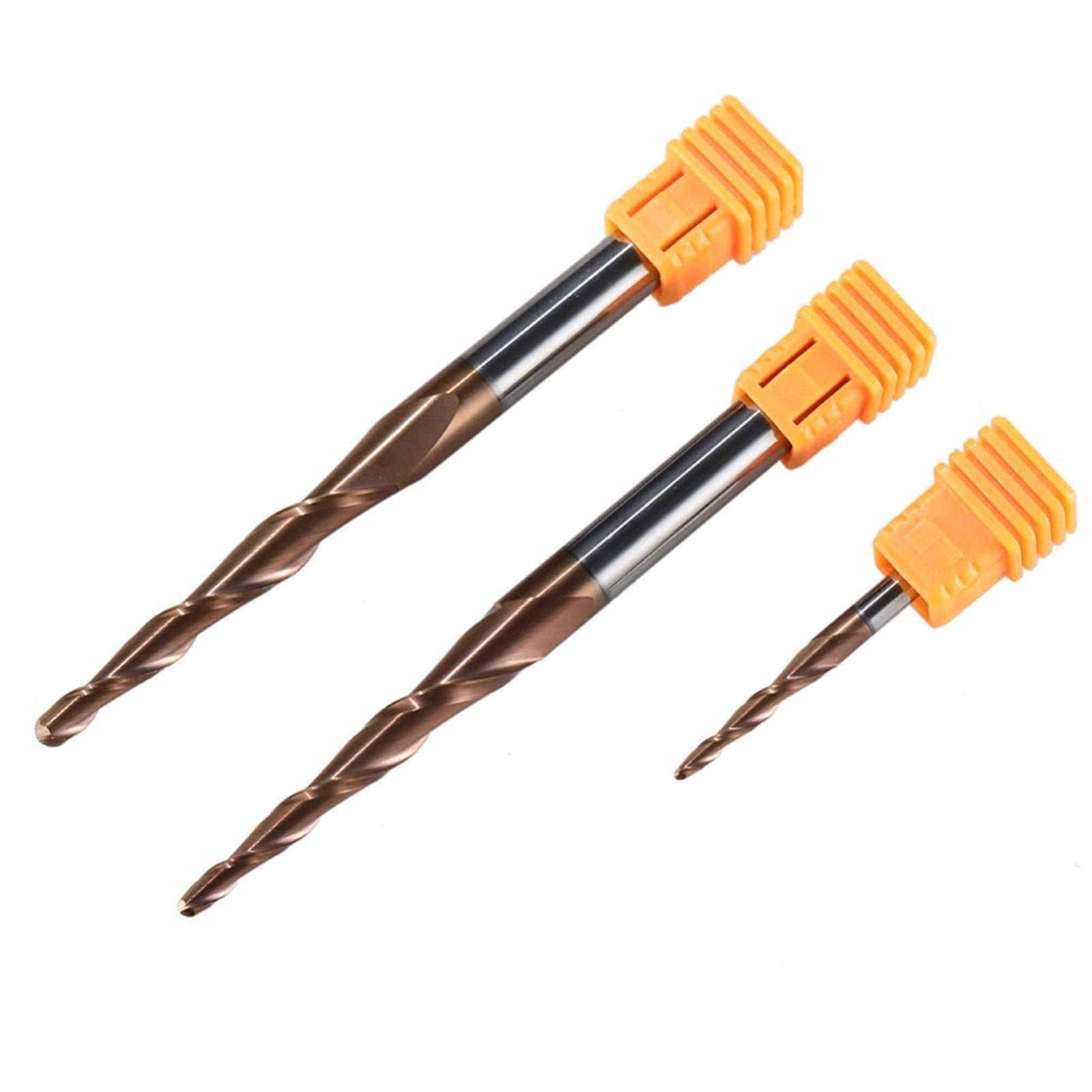 Zxxin-Broca de Fresa, Grabado Router bits Taper Madera Metal Fresas de Endmill, Nariz de carburo sólido Bola cónico Molinos de Extremo, Talla bit, Accesorios (Dimensions : R2.0 47 100 D8 HSi)