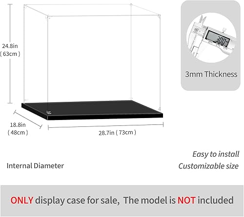 Miniatura 4 de Vitrina acrílica de 28.74 x 18.89 x 24.8 pulgadas, adecuada para Lego 71043 Harry Potter Hogwarts, protege tus coleccionables del polvo con un